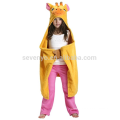 Toalla de bebé con capucha y cara amarilla de jirafa, 100% algodón de calidad superior con tamaño extra 90 * 90cm, regalo ideal, unisex y útil